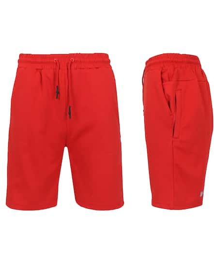 Galaxy By Harvic Men's Tech Fleece Jogger Sweat Lounge Shorts with Long Zipper Side Pocket in Red | Medium | Michaels®